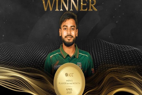 আইসিসির মাসসেরা ক্রিকেটার মিরাজ