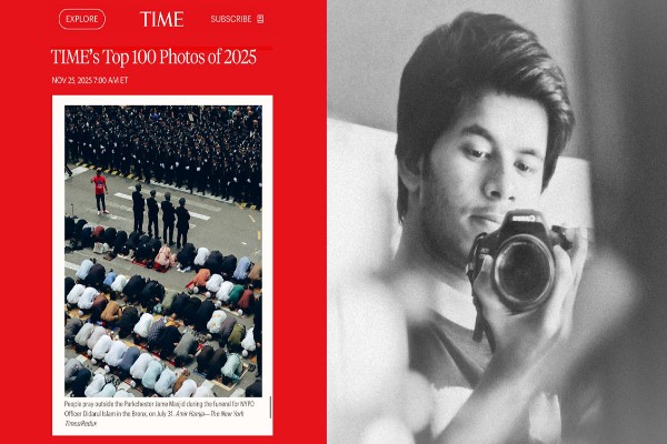 টাইম ম্যাগাজিনে হামজার তোলা নামাজের ছবি